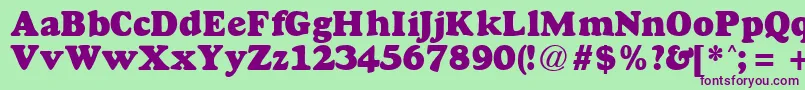 GoudyheavyfaceRegularDb Font – Purple Fonts on Green Background