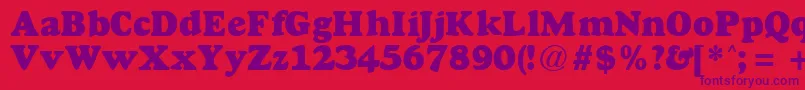 GoudyheavyfaceRegularDb Font – Purple Fonts on Red Background