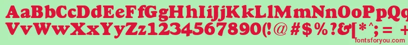 GoudyheavyfaceRegularDb Font – Red Fonts on Green Background