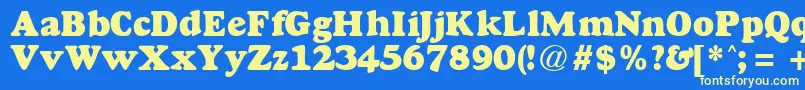 GoudyheavyfaceRegularDb Font – Yellow Fonts on Blue Background