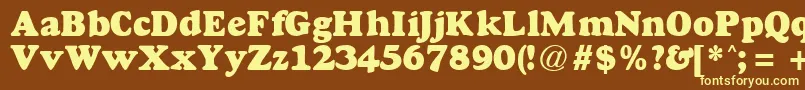 GoudyheavyfaceRegularDb Font – Yellow Fonts on Brown Background