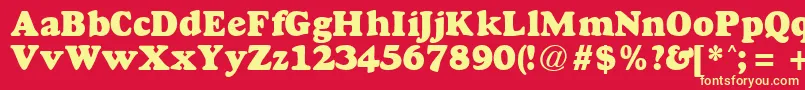 GoudyheavyfaceRegularDb Font – Yellow Fonts on Red Background