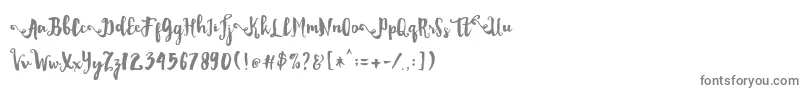 フォントDality – 白い背景に灰色の文字