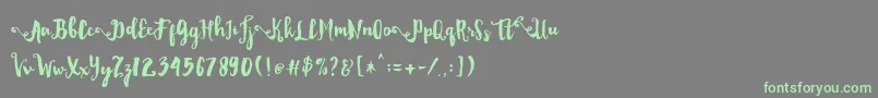 Dality Font – Green Fonts on Gray Background