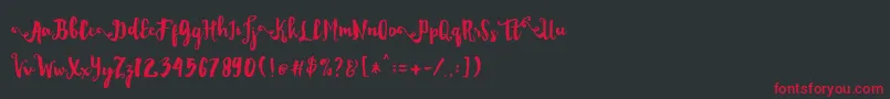 Dality Font – Red Fonts on Black Background