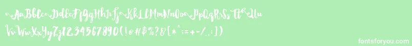 Dality Font – White Fonts on Green Background