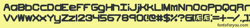 VindictiveBrk Font – Black Fonts on Yellow Background