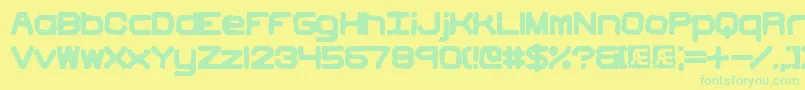 VindictiveBrk Font – Green Fonts on Yellow Background