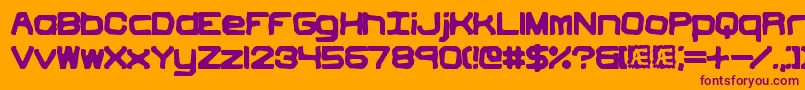 VindictiveBrk Font – Purple Fonts on Orange Background