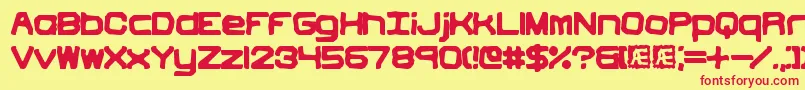 VindictiveBrk Font – Red Fonts on Yellow Background