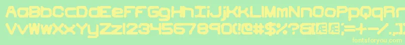 VindictiveBrk Font – Yellow Fonts on Green Background