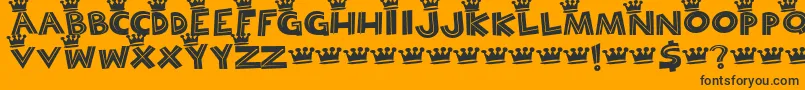 fuente BayouCowboy – Fuentes Negras Sobre Fondo Naranja