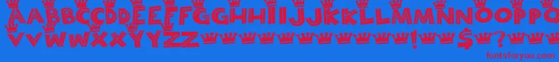 BayouCowboy Font – Red Fonts on Blue Background