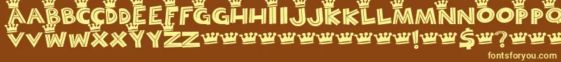 Weitere Informationen zur BayouCowboy-Schriftart BayouCowboy-Schriftart – Gelbe Schriften auf braunem Hintergrund