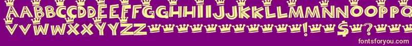 BayouCowboy Font – Yellow Fonts on Purple Background