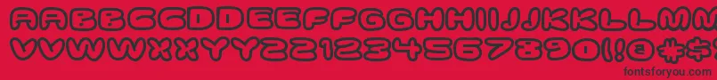 GhostmeatRegular Font – Black Fonts on Red Background