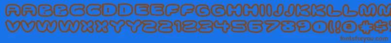 GhostmeatRegular Font – Brown Fonts on Blue Background