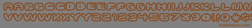 GhostmeatRegular Font – Brown Fonts on Gray Background