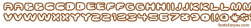 Шрифт GhostmeatRegular – коричневые шрифты на белом фоне