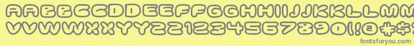 GhostmeatRegular Font – Gray Fonts on Yellow Background