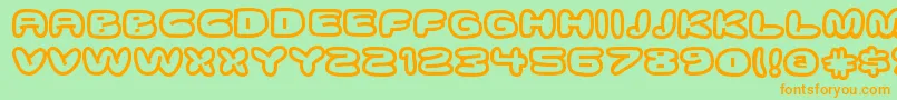 GhostmeatRegular Font – Orange Fonts on Green Background