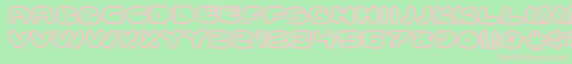 GhostmeatRegular Font – Pink Fonts on Green Background