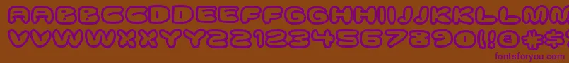 GhostmeatRegular Font – Purple Fonts on Brown Background