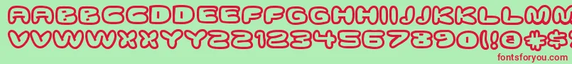 GhostmeatRegular Font – Red Fonts on Green Background