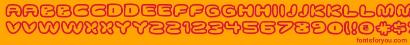 GhostmeatRegular Font – Red Fonts on Orange Background