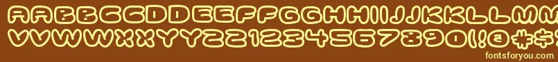 GhostmeatRegular Font – Yellow Fonts on Brown Background