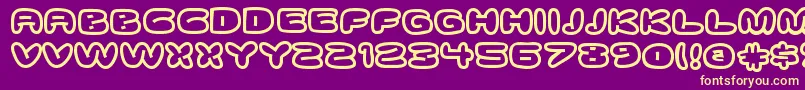 GhostmeatRegular Font – Yellow Fonts on Purple Background