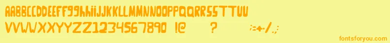 Gooseneck Font – Orange Fonts on Yellow Background