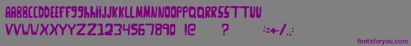 Gooseneck-fontti – violetit fontit harmaalla taustalla