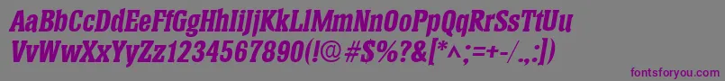HeliumBoldItalic Font – Purple Fonts on Gray Background