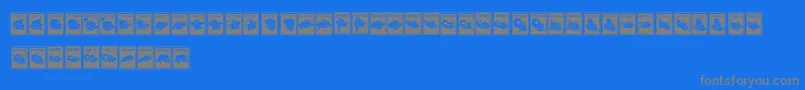 PerangkoWayang Font – Gray Fonts on Blue Background
