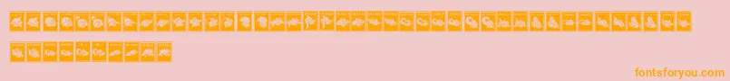 PerangkoWayang Font – Orange Fonts on Pink Background