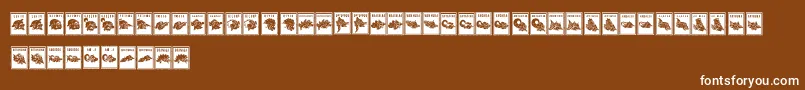 PerangkoWayang Font – White Fonts on Brown Background