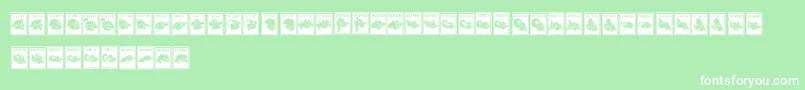 PerangkoWayang Font – White Fonts on Green Background