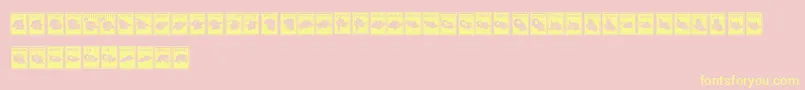 PerangkoWayang Font – Yellow Fonts on Pink Background