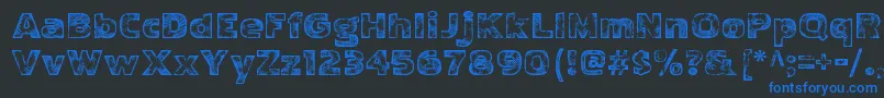 PakenhamwoodRegular Font – Blue Fonts on Black Background