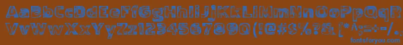 PakenhamwoodRegular Font – Blue Fonts on Brown Background