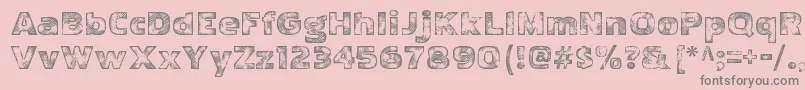 PakenhamwoodRegular Font – Gray Fonts on Pink Background