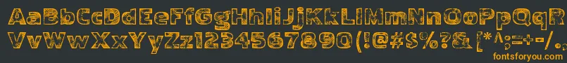 PakenhamwoodRegular Font – Orange Fonts on Black Background