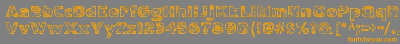 PakenhamwoodRegular Font – Orange Fonts on Gray Background