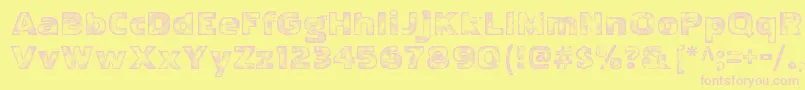 PakenhamwoodRegular Font – Pink Fonts on Yellow Background