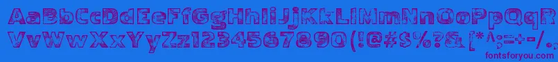 PakenhamwoodRegular Font – Purple Fonts on Blue Background