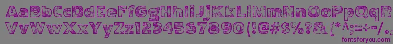 PakenhamwoodRegular Font – Purple Fonts on Gray Background