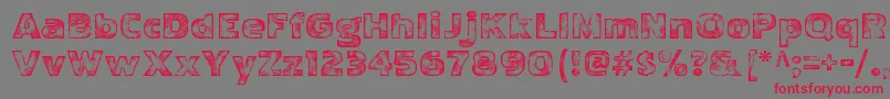 フォントPakenhamwoodRegular – 赤い文字の灰色の背景