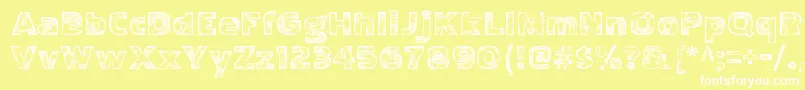 PakenhamwoodRegular Font – White Fonts on Yellow Background