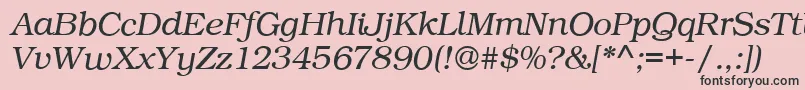 BookPsItalic Font – Black Fonts on Pink Background